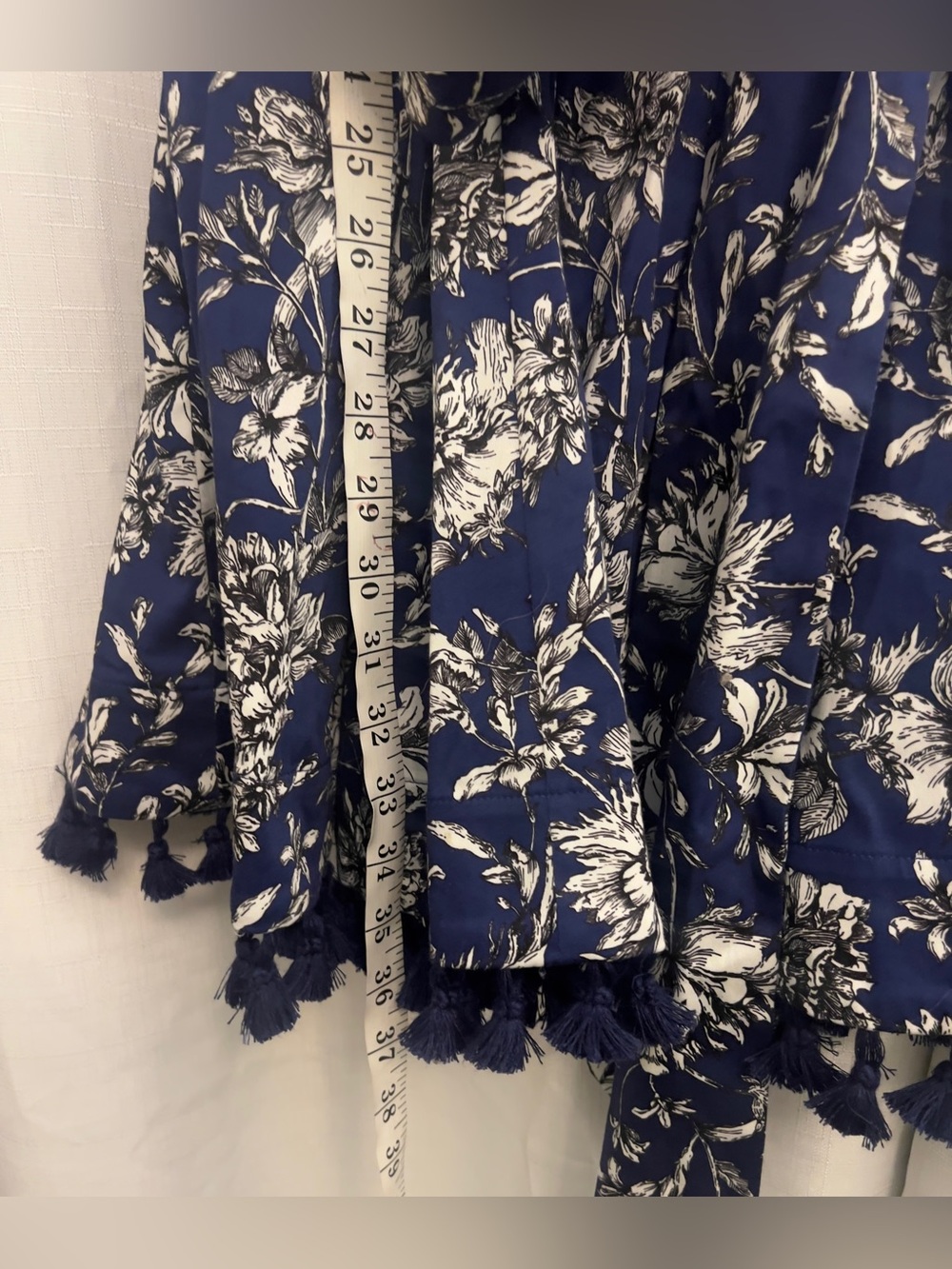 Alice & Olivia NWT Blue Lucy Floral Tassel Trim Mini Dress Sizes 8 & 10 - Picture 8 of 14